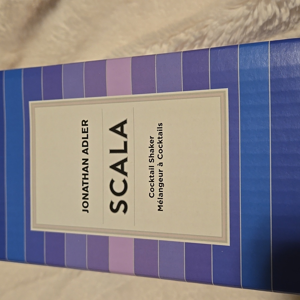 nwt jonathan Adler Scala Blue Cocktail Shaker Plus Ice Bucket - Picture 2 of 7